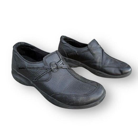 Clarks In Motion Kick Black Leather Slip on Loafers Shoes Women's size 8 - Picture 11 of 15